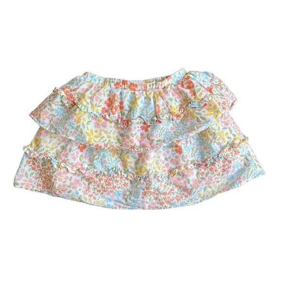 Posh Peanut Other - Posh Peanut Millie Poplin Ruffled Mini Skirt 6T Pink Floral